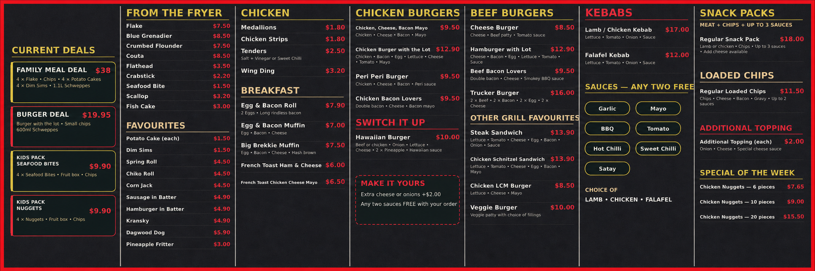 Menu Board